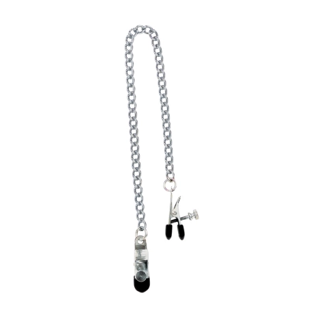Pinze per capezzoli larghe con catenella – Spartacus Broad Tip
