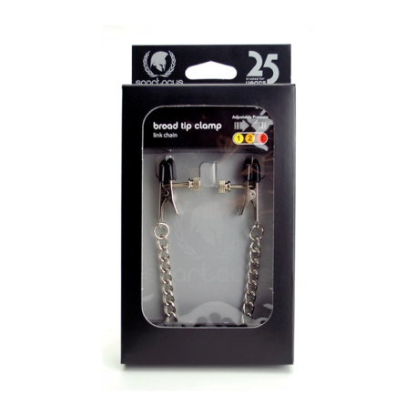 Nipple clamps with chain - Spartacus Broad Tip