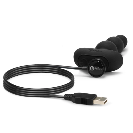 Chapelet anal vibrant avec télécommande - B-Vibe triplet Noir