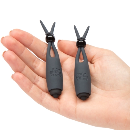 Wireless Vibrating Nipple Clamps - Fifty Shades of Grey