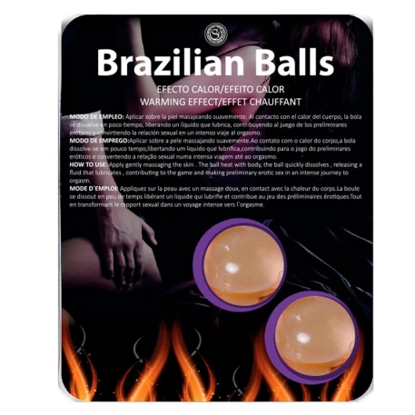 2x Boules lubrifiantes effet chauffant - Brazilian Balls