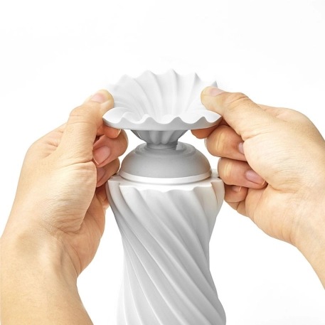 Masturbatore riutilizzabile TENGA FLEX - Silky White
