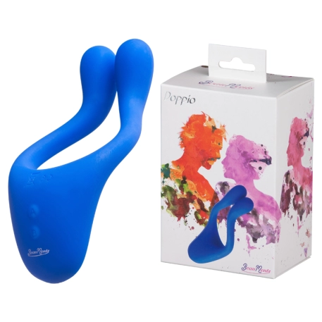 Vibrator for couples Doppio Blue - BeauMents