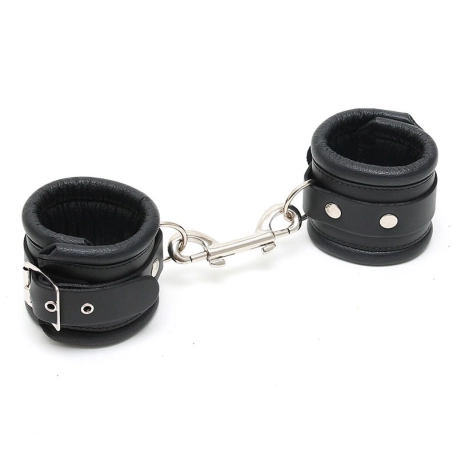 Manette in pelle imbottita (Caviglie) nero - Rimba
