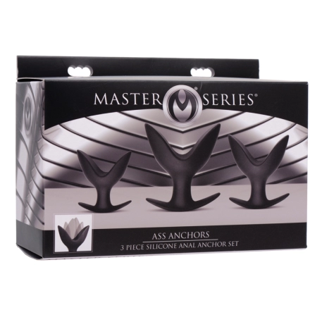 Butt plug qui s'écarte (3pces) Ass Anchors - Master Series