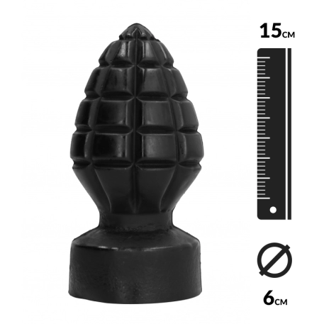 Plug anal géant Grenade - All Black