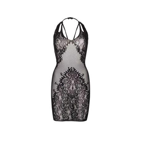 Sexy Kleid mit Netz und Spitze (schwarz) – Leg Avenue