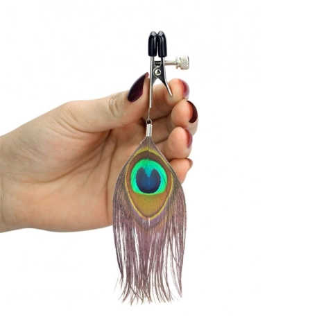 Nipple Clamps with peacock feathers - Rimba