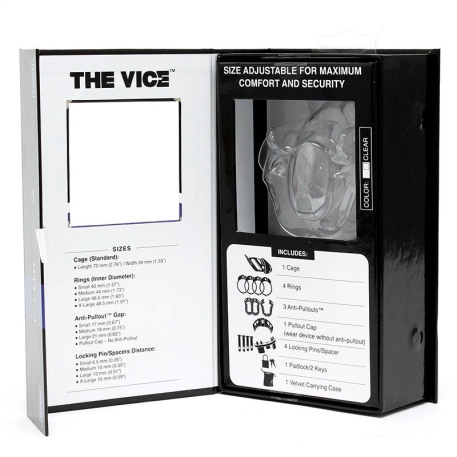 Gabbia di castità maschile - The Vice Plus Clear