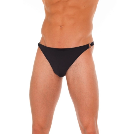 Sexy G-String mit O-ring (schwarz) - Rimba