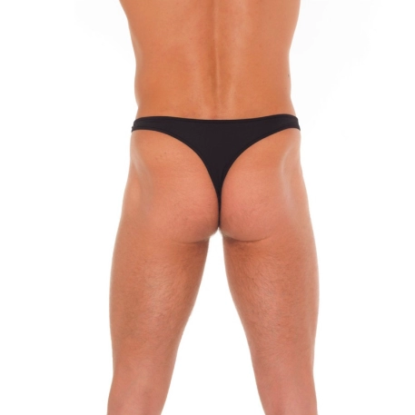 Sexy G-String mit O-ring (schwarz) - Rimba