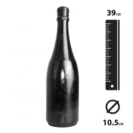 Dildo gigante bottiglia Fist anale - All Black
