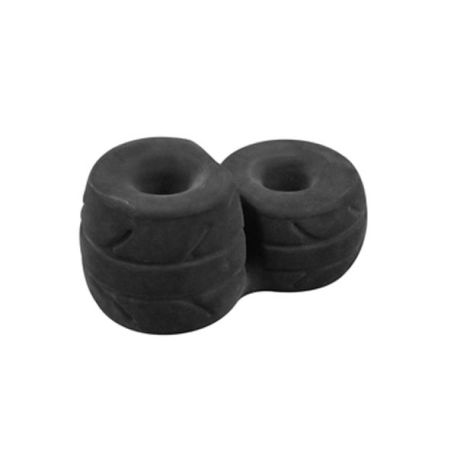 Anneau pénis et testicules - Fat Boy SilaSkin de Perfect Fit Noir