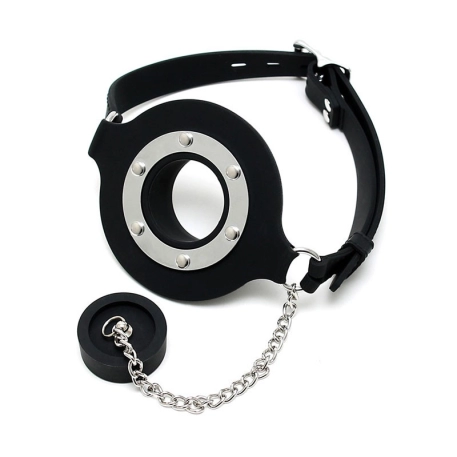 Ball Gag en silicone avec bouchon - Rimba
