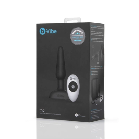 Plug anale rotante e vibrante telecomandato - B-Vibe Trio