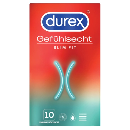 Durex Gefühlsecht Slim Fit Kondome 10pc
