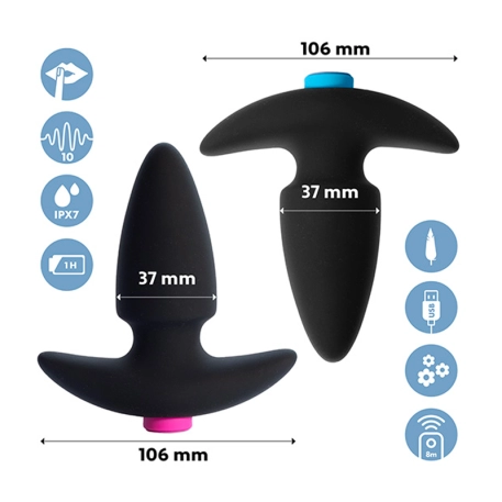 2x Vibrierenden Buttplug für Paar 