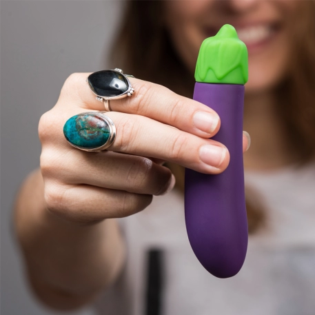 Mini vibromasseur Emoji Aubergine - Emojibator