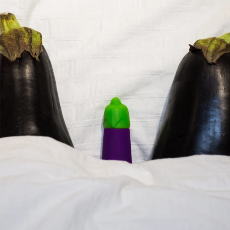 Mini vibromasseur Emoji Aubergine - Emojibator