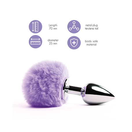 Mini Plug anale Bunny Tail (purple) - Feelztoys