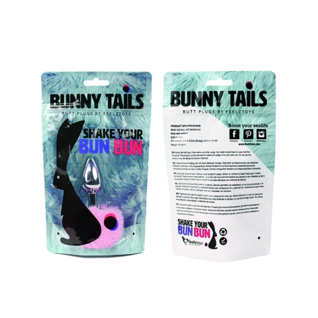 Mini Buttplug Bunny Tail (pink) - Feelztoys
