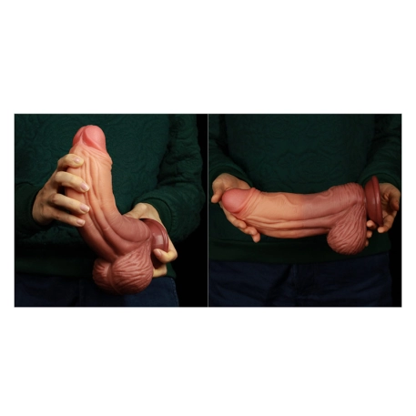 Dildo realistisch XXL doppelte Dichte (24,5 cm) - LoveToy Nature Cock