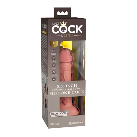 Realistic Vibrators - King Cock Elite Dual Density 6