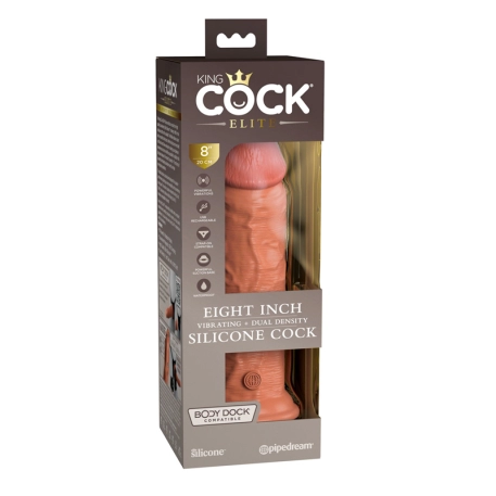 Penis Vibrator - King Cock Elite Dual Density 8