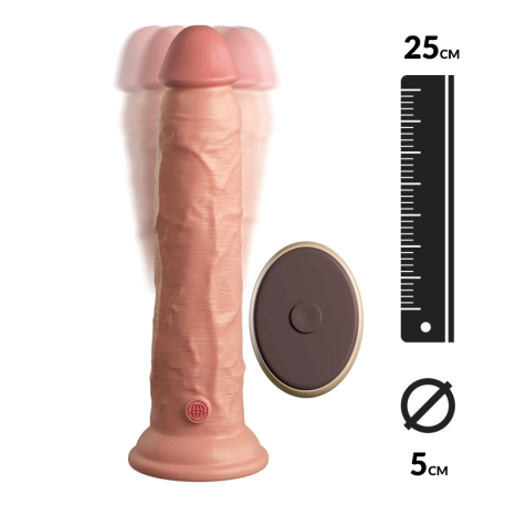 Penis Vibrator - King Cock Elite Dual Density 9