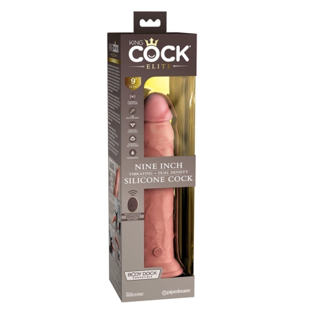Penis Vibrator - King Cock Elite Dual Density 9