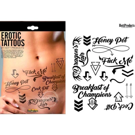 Tatouages temporaires - HottProducts Erotic Tattoos