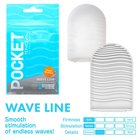 Tenga Masturbator Pocket - Wave Line