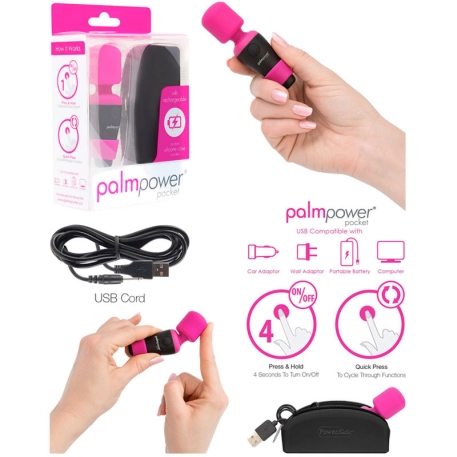 Vibromasseur puissant Rechargeable - Mini Palm Power Pocket