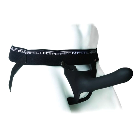 Cintura con dildo PerfectFit Zoro (16.5 cm) - Nero