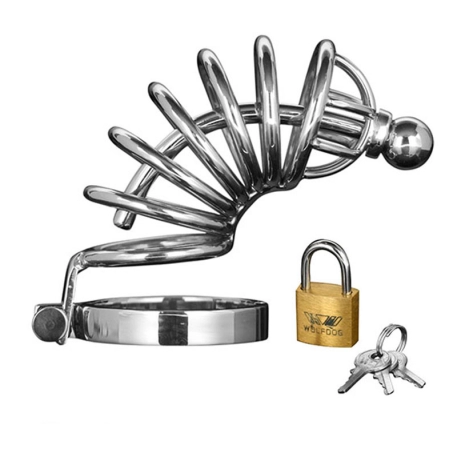 Cock cage with padlock - Master Series Asylum 6 (M/L)