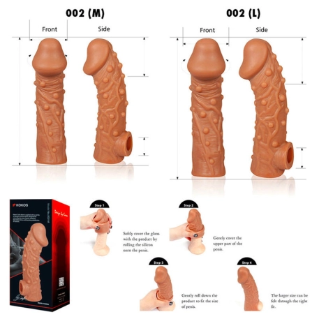 Gaine de pénis grossissante Sleeve 002 (M) - Kokos