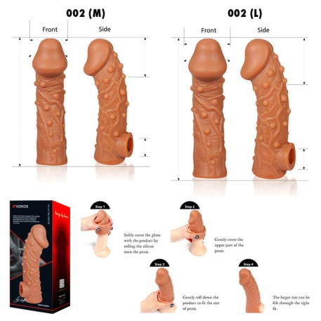 Gaine de pénis grossissante Sleeve 002 (L) - Kokos