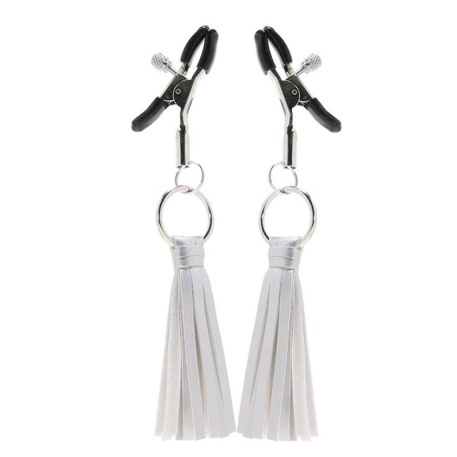 Nipple clamps with little whips (Silver) - CalExotics