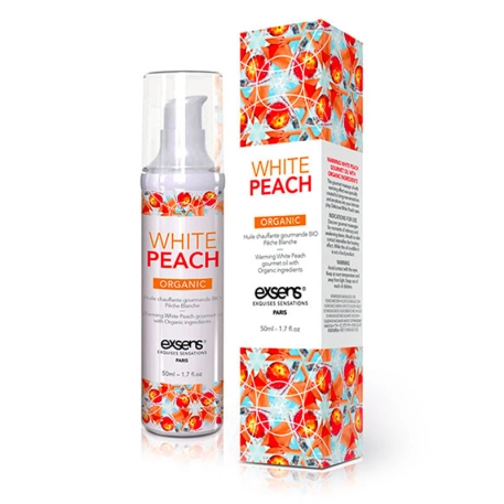 Exsens olio per massaggi goloso e riscaldante - Peach Bio