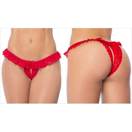Culotte sexy ouverte Peek-a-boo 119 (rouge) - Mapalé