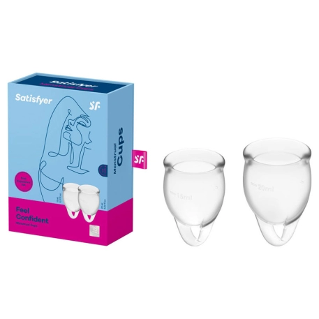 Menstrual cup Feel Confident Clear (2 pces) - Satisfyer
