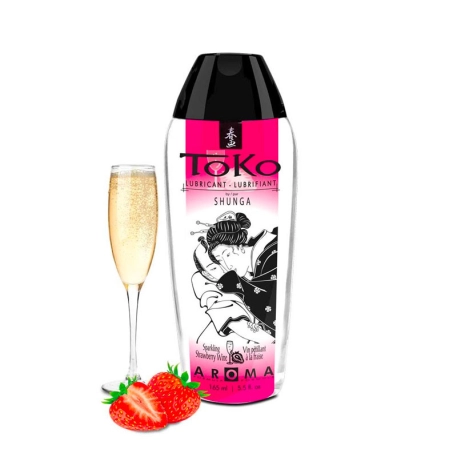 Aromatisiert Gleitmittel Toko Aroma (Erdbeere & Champagner) - Shunga