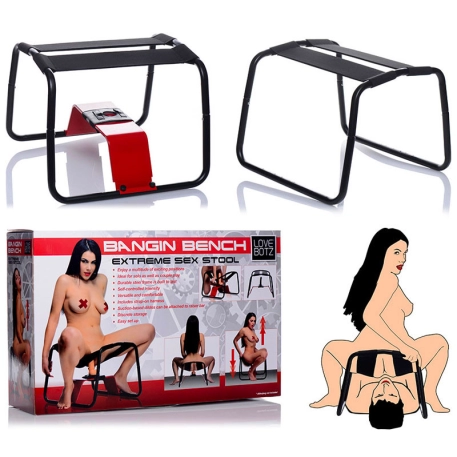 Sexual chair with support for dildo Bangin Bench - LoveBotz