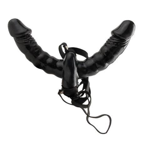 Doppio dildo vibrante Double Delight Strap-On - Pipedream