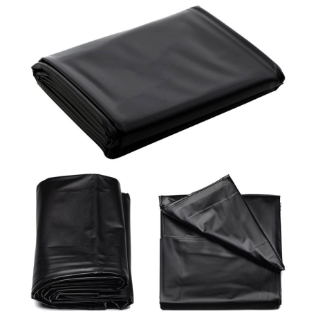Vinyl waterproof Bedsheets (180 x 220cm) Black - Nuru