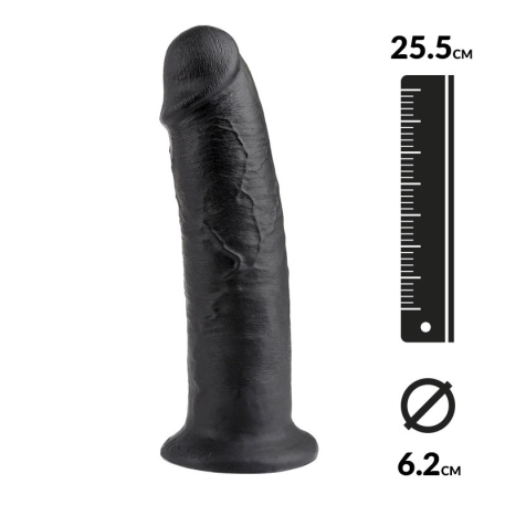 Dildo réaliste RealDeal 23cm (Noir) - King Cock