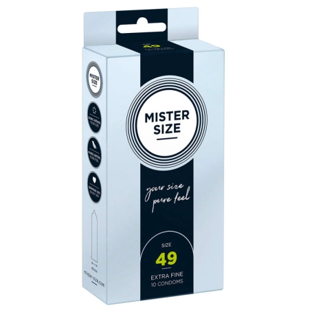 Preservativo su misura Mister Size 49mm - 10pc