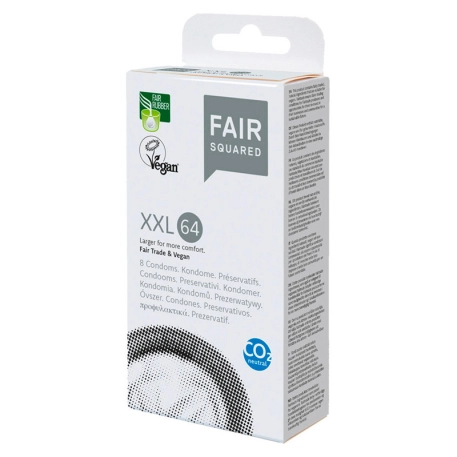Preservativo Fair Squared Vegan XXL 64 - 8pc