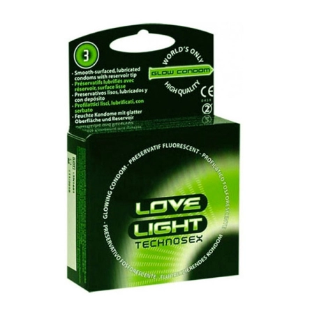 Love Light préservatifs fluo 3pc