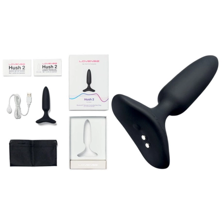 Hush 2 Lovense - Plug anale vibrante connesso (Small)